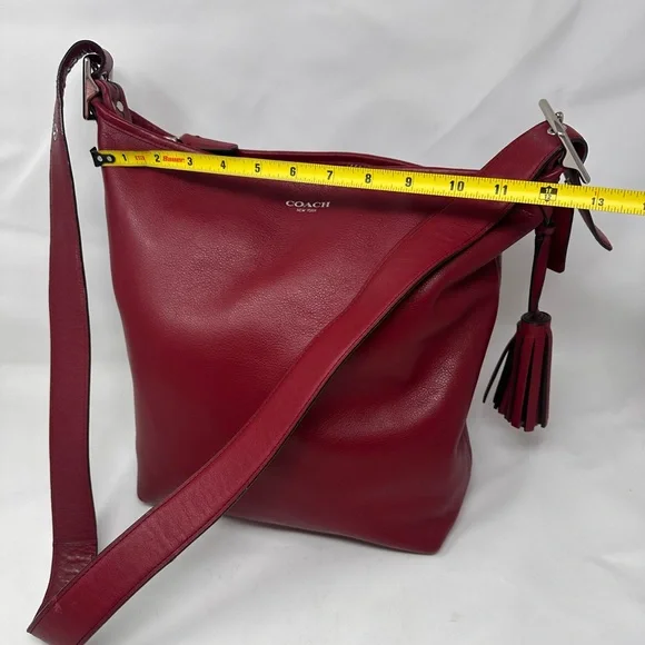 COACH Legacy Tassel Duffle 19889
Leather Crossbody Bag Deep Red - Picture 10 of 17
